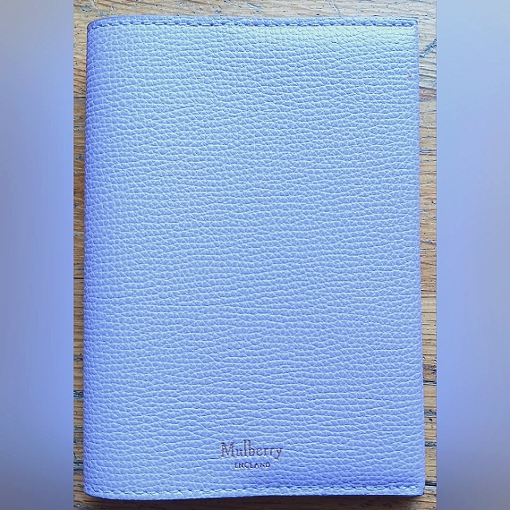Mulberry passport holder lilac leather